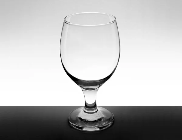 Transparent Glass Shoot White Background — Stock Photo, Image