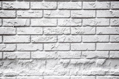 Dokusu olan boş beyaz tuğla duvar