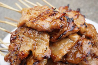 Tay gıda tarzı Barbekü domuz eti ızgara