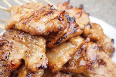 Tay gıda tarzı Barbekü domuz eti ızgara