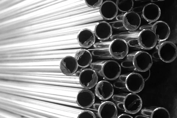 abstract of round metal tube for background used