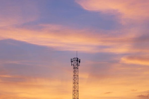 abstract of cloud with Signal Tower for background used