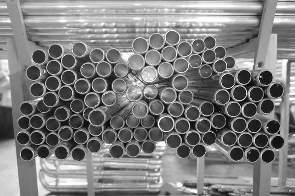 Abstrato Tubo Metal Redondo Para Fundo Usado — Fotografia de Stock