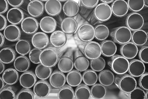 abstract of round metal tube for background used