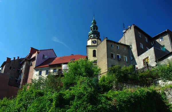 Bystrzyca Klodzka Panorama Över Gamla Stan — Stockfoto