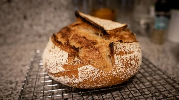 Färskt Hembakat Bröd Naturligt Och Hälsosamt — Stockfoto