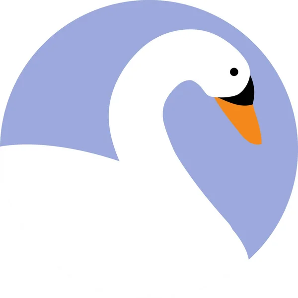 Swan Icon Vector Design — Stock Vector