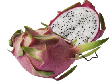 Beyaz arkaplanda Ejder Meyvesi izole