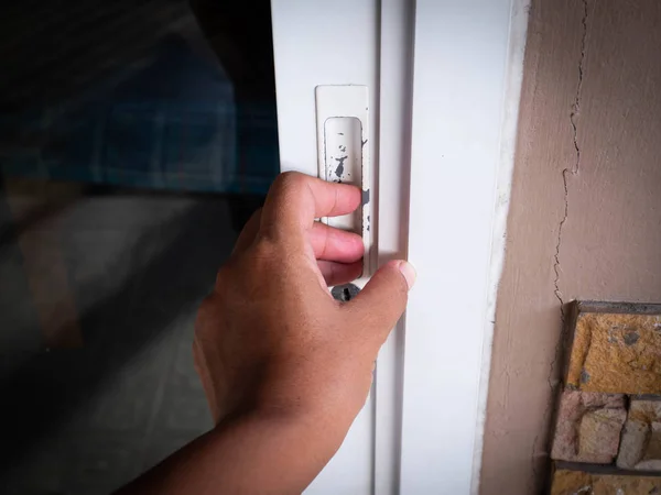 Hand Opening Door — Stock Photo, Image