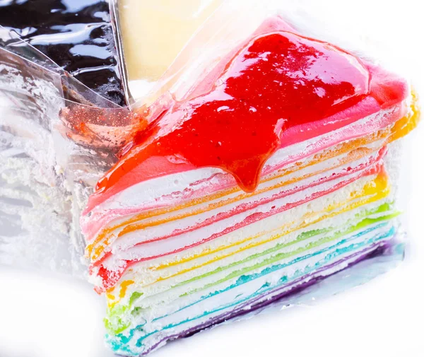 Gâteau est un calque de couleur . — Photo
