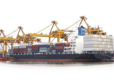 Container cargo ship  clipart