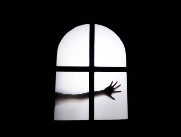 The silhouette of a human — Stock Photo, Image