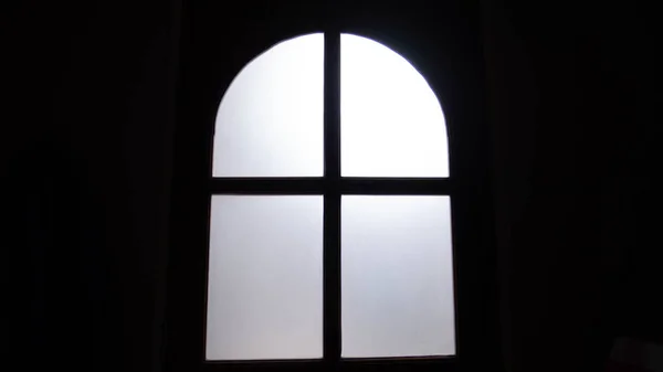 La luz de neón espejo de la puerta — Foto de Stock