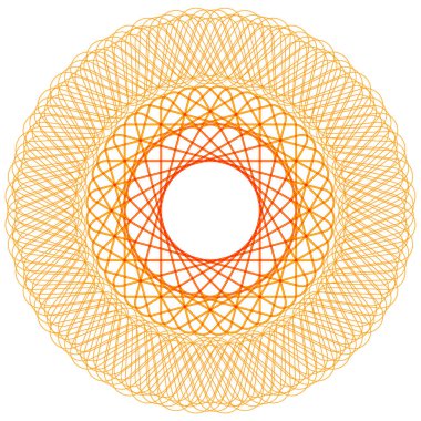 Geometrik dekorasyon ögesi, vektör illüstrasyonu