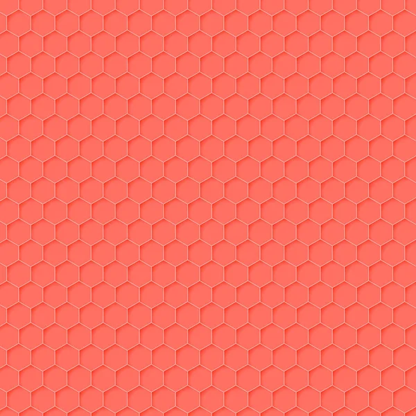 Bal peteği pembe arka plan. Geometrik dokunun vektör çizimi. Ağ, baskı, duvar kağıdı, ambalaj, moda kumaşı, tekstil tasarımı için kusursuz altıgen deseni