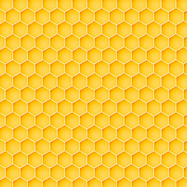 Сотовый Фон Пчелиного Улья Векторная Иллюстрация Геометрической Текстуры Бесшовные Шестиугольники — стоковый вектор