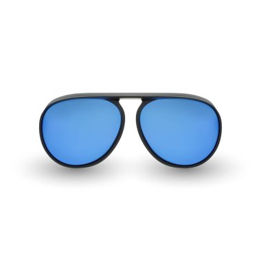 Beyaz izole güneş gözlüğü. Vektör çizim.