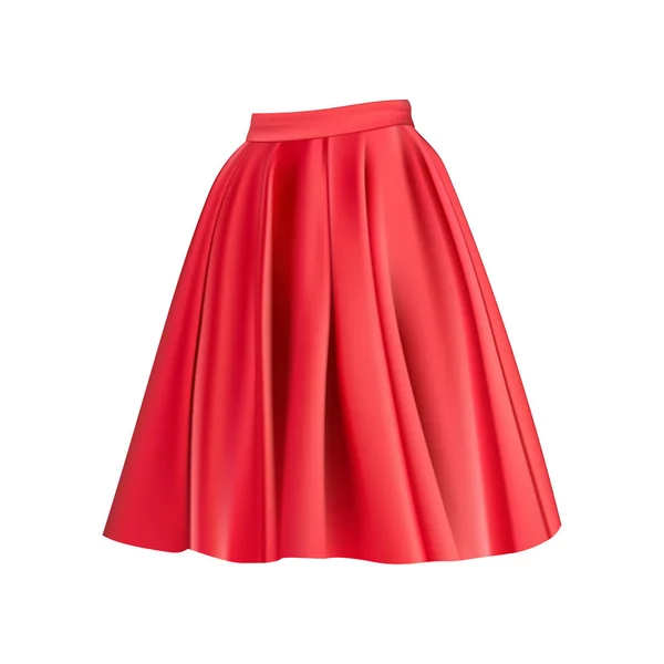 赤のドレスに孤立した白い背景 ベクトル Illusatrtion — ストックベクタ
