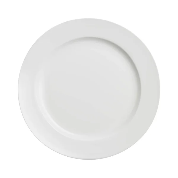 White Plate White Background Vector Illustration — Stock Vector