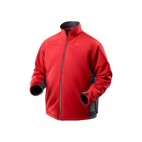 Chaqueta Roja Sobre Fondo Blanco Ilustración Vectorial — Vector de stock