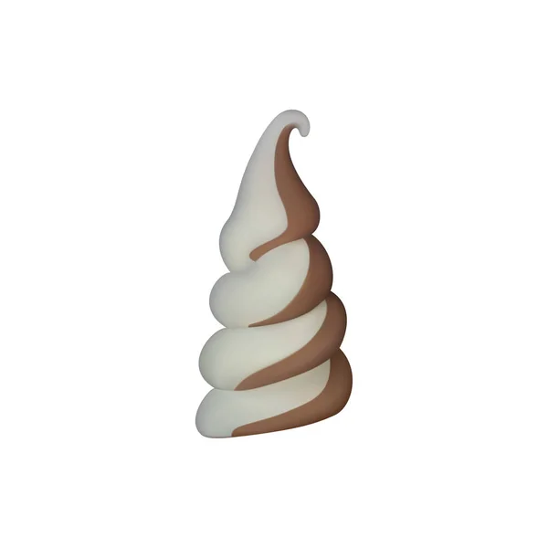 Cono Helado Sobre Fondo Blanco Ilustración Vectorial — Archivo Imágenes Vectoriales