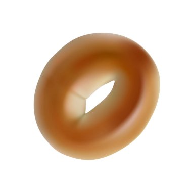 Çörek beyaz arka planda izole edilmiş. Vektör illüstrasyonu.