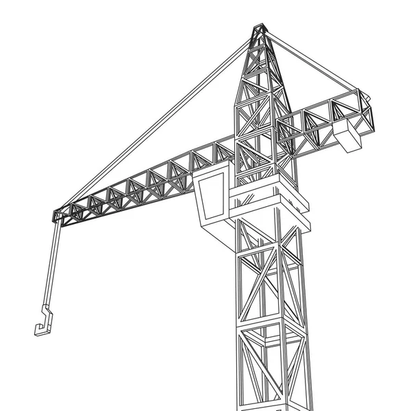 Crane byggbranschen utrustning — Stock vektor