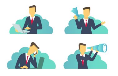 İş kadını office kümesi durumlarda. Şemsiye koruma ve hoparlör ile. Reklam ve dizüstü.