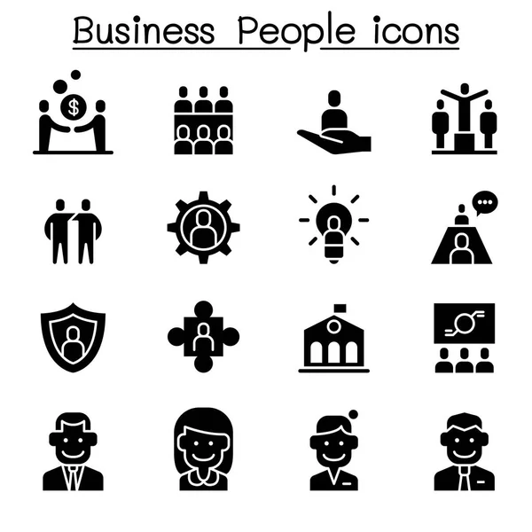 Business Pictogrammenset Mensen Illustratie Grafisch Ontwerp — Stockvector
