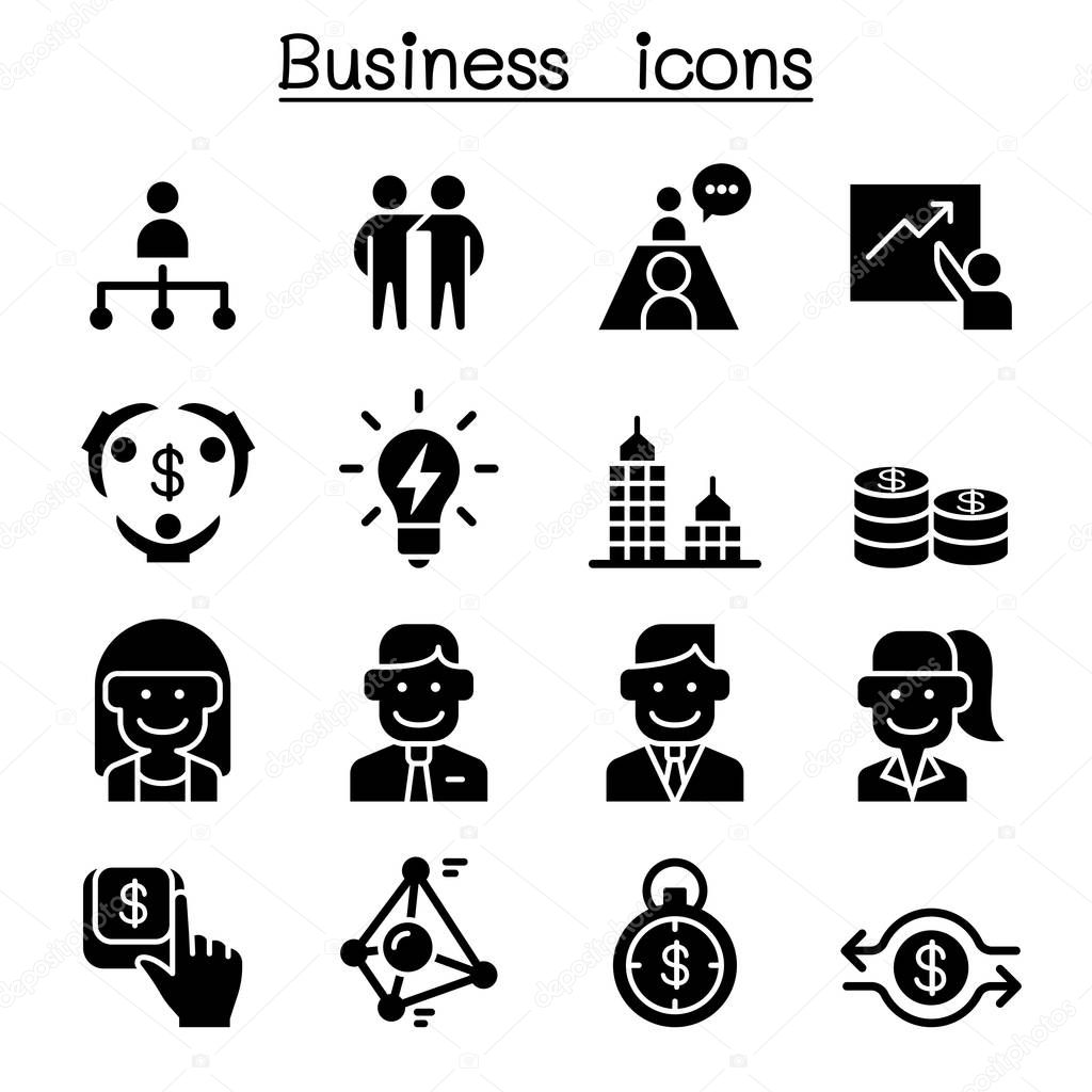 Business icon set  illustration graphic design