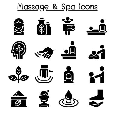 Masaj ve Spa Icon set 