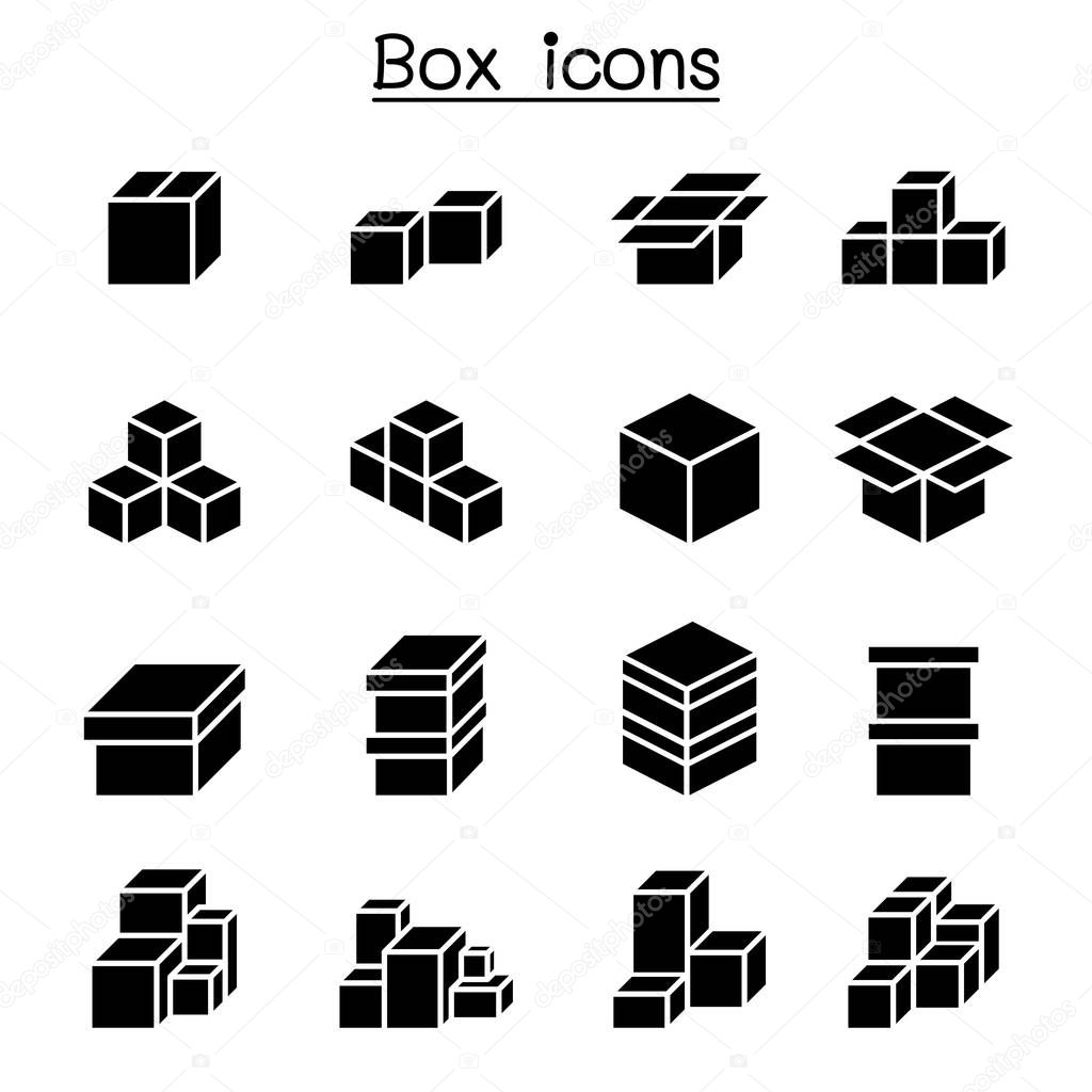 Boxes icon set  vector illustration graphic design