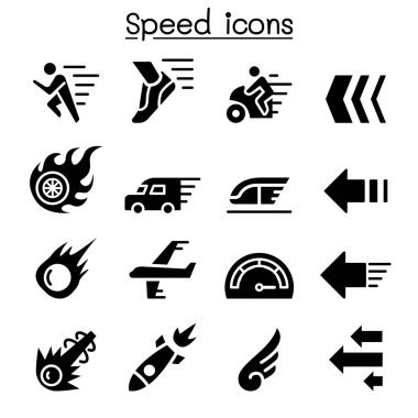 Hız Icon set vektör çizim grafik tasarım