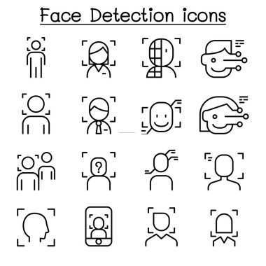 Yüz hafiye, tanıma simgesini ince çizgi stili ayarla