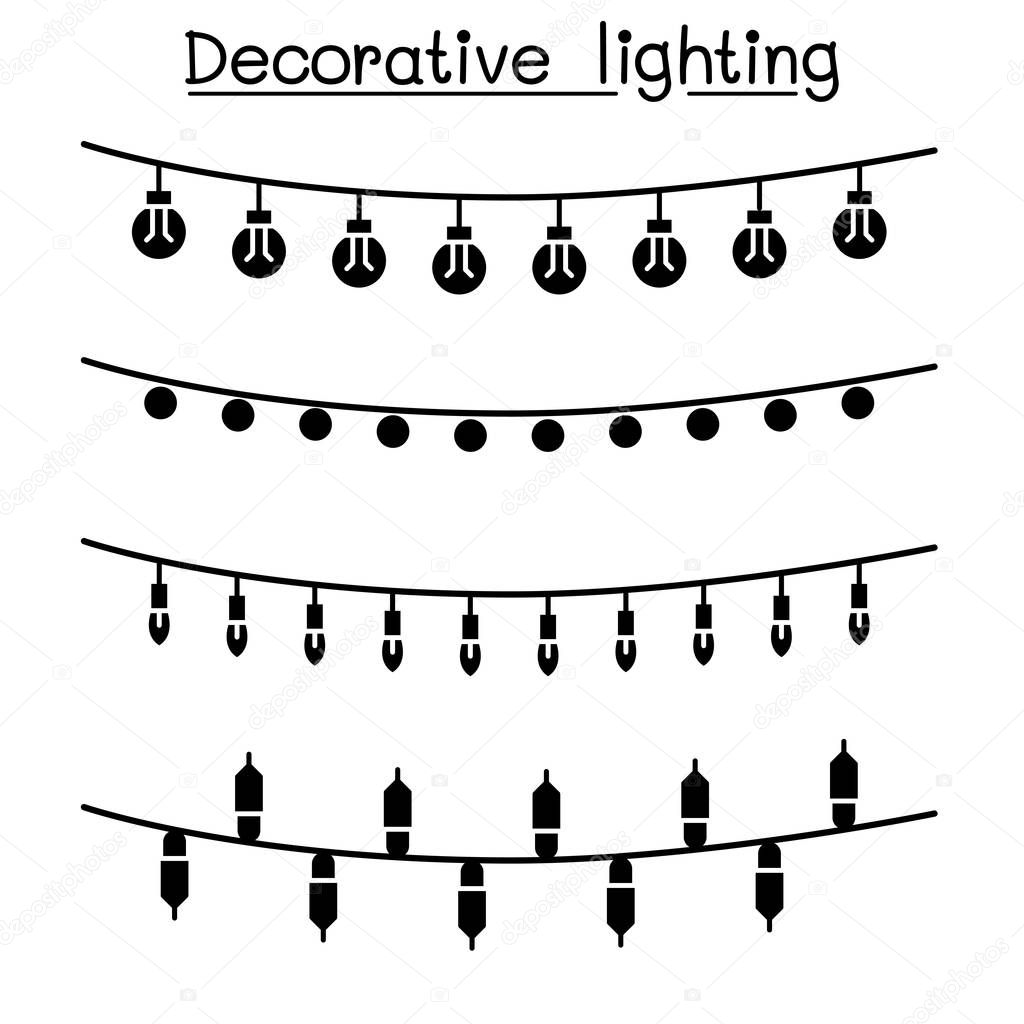 Decorative lighting vector illustration graphic design