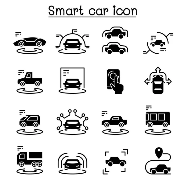 Akıllı Araç Icons Set — Stok Vektör