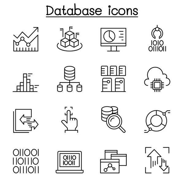 Dati, Database, data mining, diagramma, grafico e grafico set di icone i — Vettoriale Stock