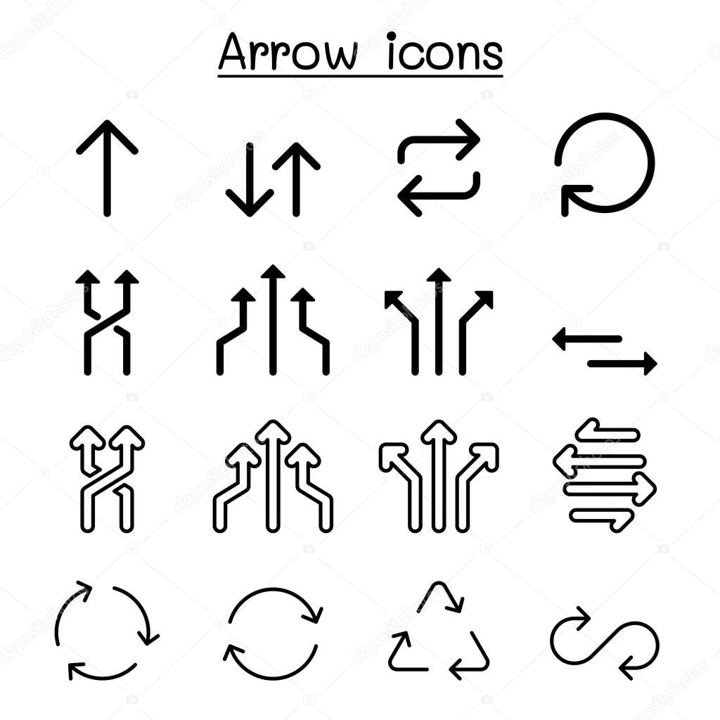 Arrow icon set vector illustration graphic design