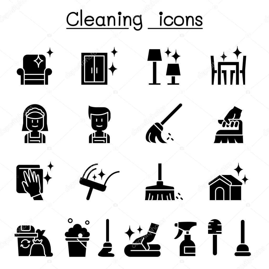 Cleaning & Hygiene icon set
