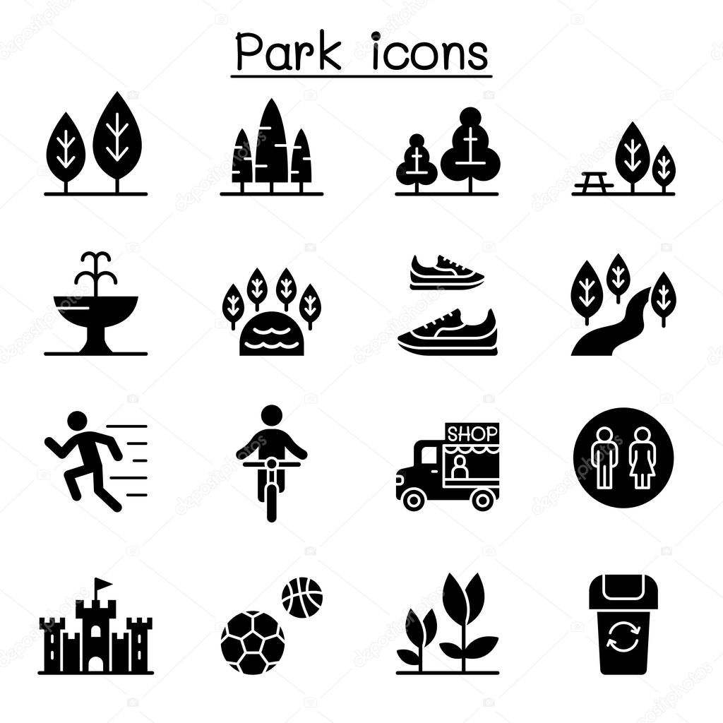 Park icon set vector illustration graphic design