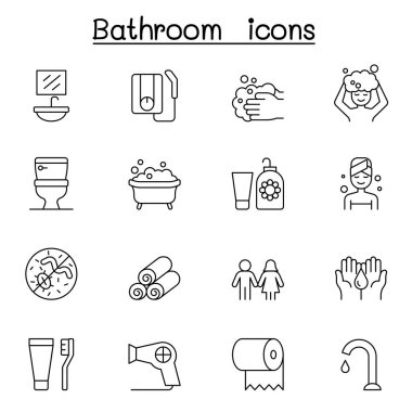 banyo simgesi ince çizgi biçiminde ayarlandı