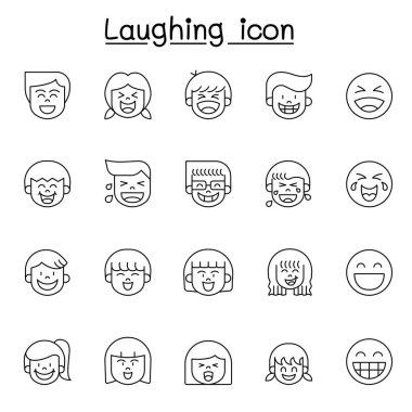 İnce çizgi biçiminde kahkaha simgesi