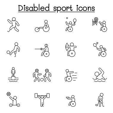 İnce çizgi biçiminde pasifleştirilmiş spor simgesi