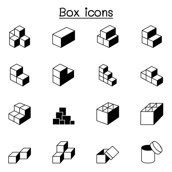 Box Icons Vektor Illustration Grafik Design — Stockvektor