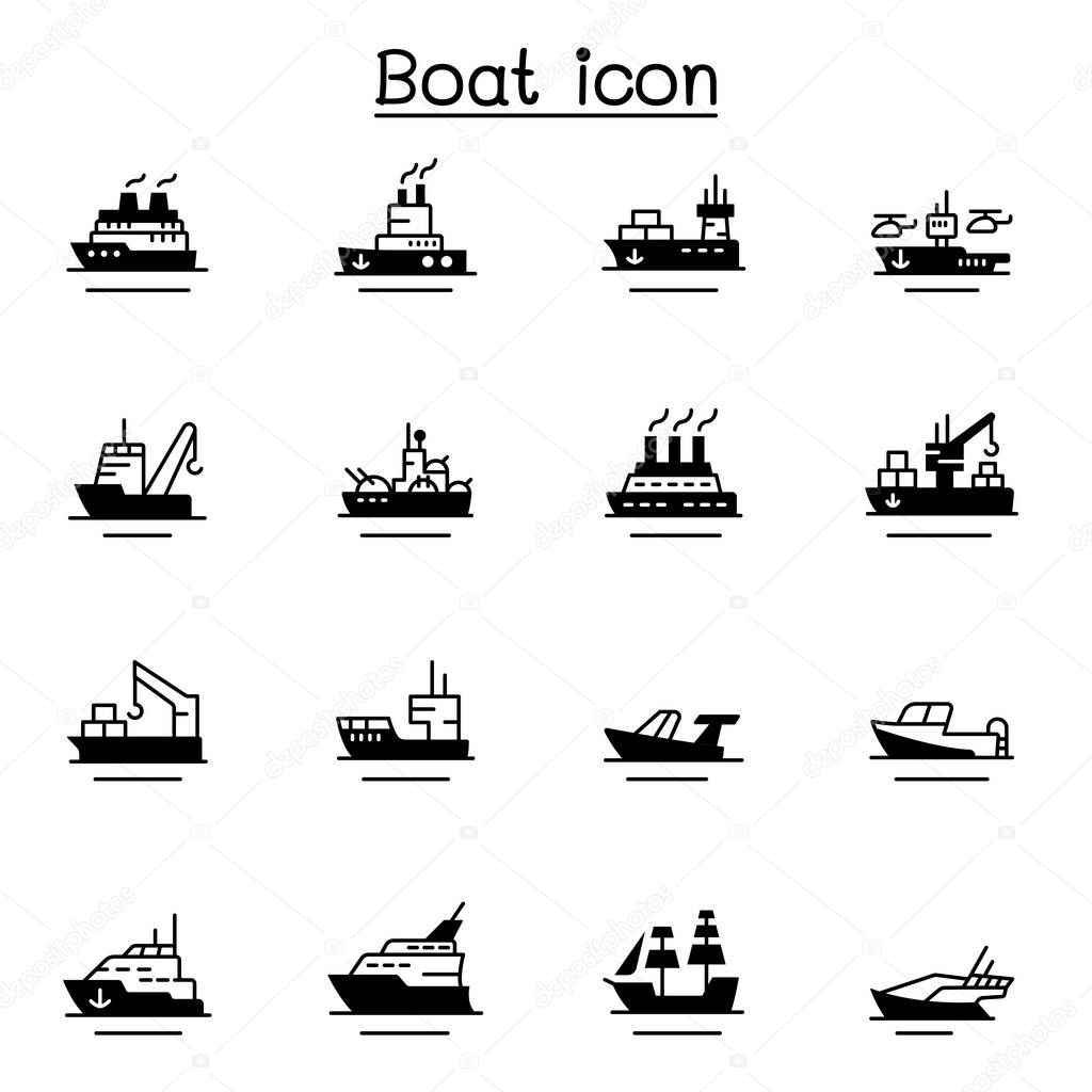 Boat, Ship icon set