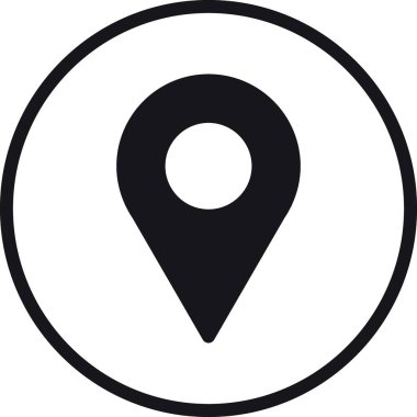 konum, harita, adres simgesi Harita pin simgesi navigasyon amaçları için dairesel tasarım.