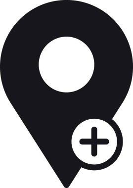 konum, harita, adres simgesi konum simgesi ek işareti ile birlikte simge simgesi.