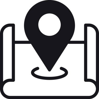 konum, harita, adres simgesi basit bir tasarım içinde harita resimlemedeki konum broşu.