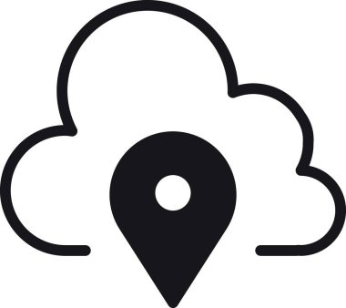 konum, harita, adres simgesi içinde konum işaretleyicisi olan simge.