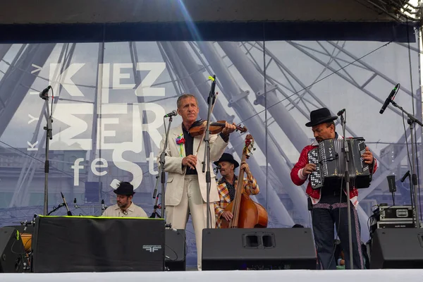 Kiev Ukraine May 2018 Ethnic Band Hudaki Village Band Stage — Stock Photo, Image